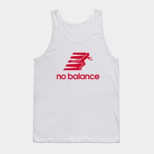 No Balance Funny Running Logo Parody Tank Top